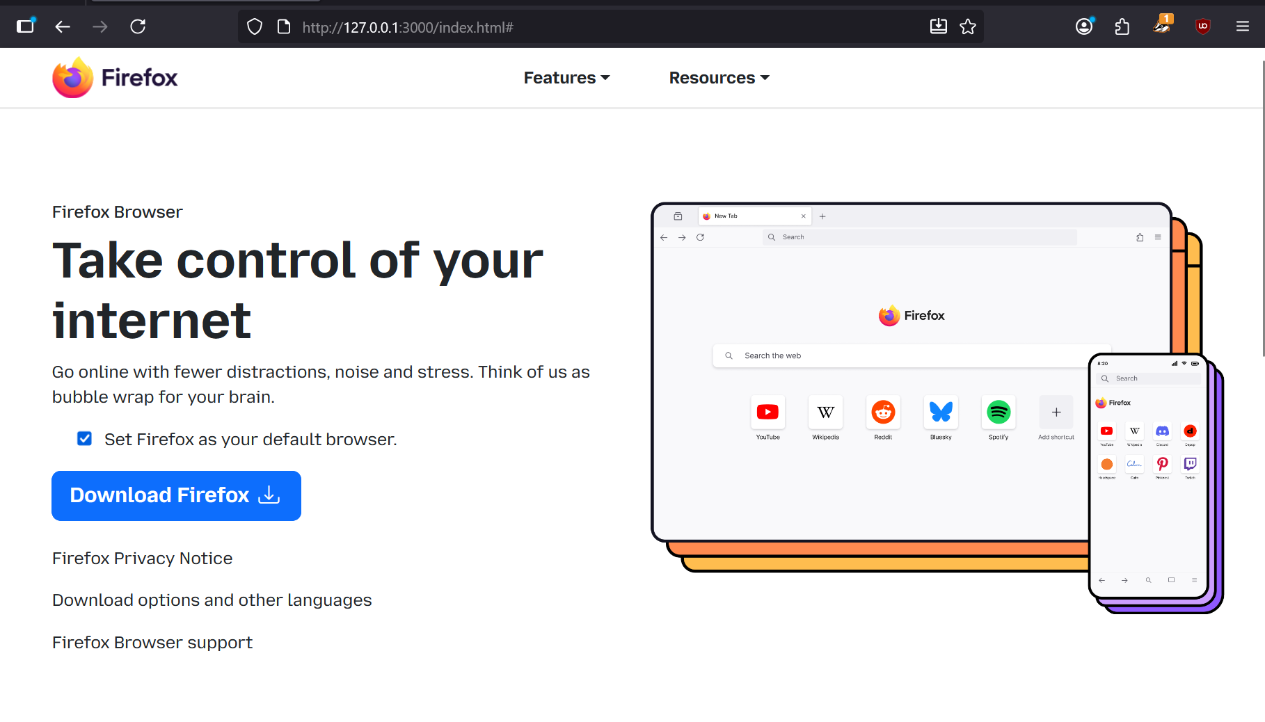 Bootstrap example screenshot